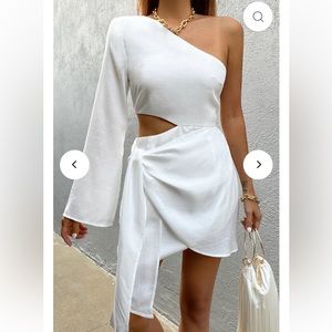 RUNAWAY Solana Tie Dress White